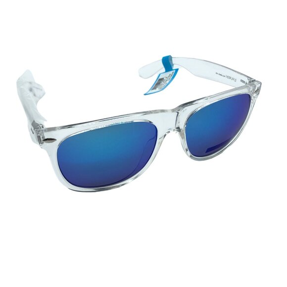 Dot Dash Kerfuffle Womens Sunglasses Crystal Clear / Light Blue Chrome Lens OS - Picture 2 of 5